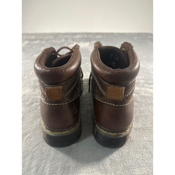 Dr. Martens Brown Leather Ankle Boots Mens 11 Lace Up Lug Sole Contrast Stitch main image 5